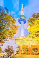 Seoul tower in Seoul city, South Korea photo