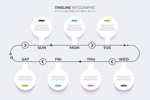 Timeline infographics template. Milestone or process diagram concept. vector