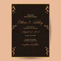 flower wedding invitation retro vintage vector