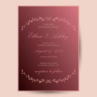 invitación de boda de flores retro vintage vector