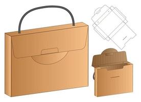 Box packaging die cut template design. 3d mock-up vector