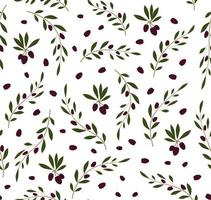 Seamless vector pattern with olive tree twigs. Olive background. Perfect for wallpaper, background, textile or wrapping paper.