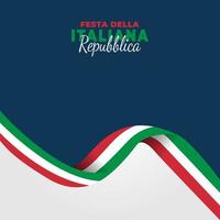 ilustración vectorial del cartel de la festa della repubblica italiana vector