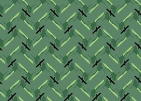 Vector texture background, seamless pattern. Hand drawn, green, black colors.