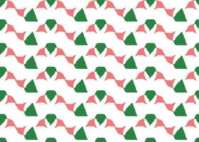 Vector texture background, seamless pattern. Hand drawn, green, red, white colors.