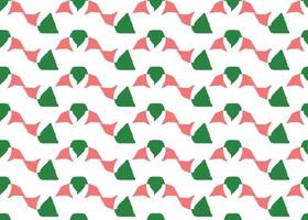 Vector texture background, seamless pattern. Hand drawn, green, red, white colors.