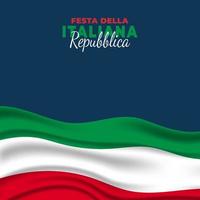 ilustración vectorial del cartel de la festa della repubblica italiana vector