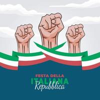 Republic Day of Italy poster vector