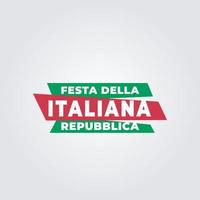 cartel del día de la república de italia vector