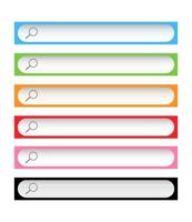 colorful searching toolbars vector