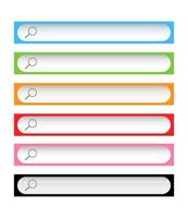 colorful searching toolbars vector