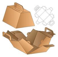 Box packaging die cut template design. 3d mock-up vector