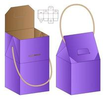 Box packaging die cut template design. 3d mock-up vector