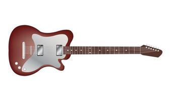 red classic electric guitar vector
