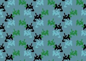 Vector texture background, seamless pattern. Hand drawn, blue, green, black colors.