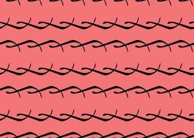 Vector texture background, seamless pattern. Hand drawn, red, black colors.
