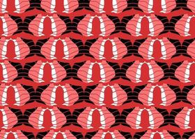 Vector texture background, seamless pattern. Hand drawn, red, black, white colors.