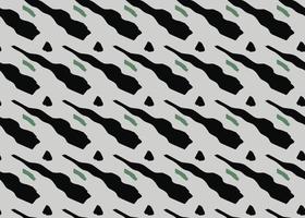 Vector texture background, seamless pattern. Hand drawn, grey, black, green colors.