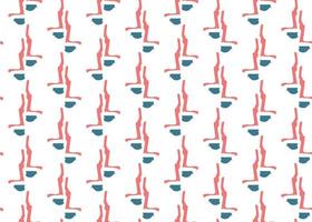 Vector texture background, seamless pattern. Hand drawn, red, blue, white colors.