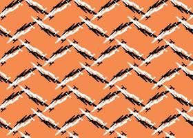 Vector texture background, seamless pattern. Hand drawn, black, orange, white colors.