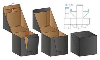 Box packaging die cut template design. 3d mock-up vector