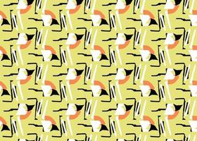 Vector texture background, seamless pattern. Hand drawn, yellow, orange, black, white colors.