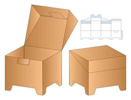 WebBox packaging die cut template design. 3d mock-up vector