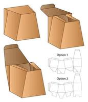 Box packaging die cut template design. 3d mock-up vector