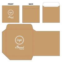 Box packaging die cut template design. 3d mock-up vector