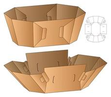 WebBox packaging die cut template design. 3d mock-up vector