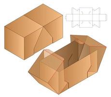 Box packaging die cut template design. 3d mock-up vector