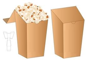 Box packaging die cut template design. 3d mock-up vector