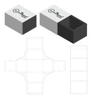 Box packaging die cut template design. 3d mock-up vector