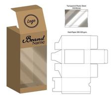 Box packaging die cut template design. 3d mock-up vector