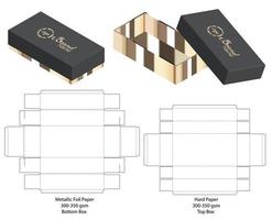 Box packaging die cut template design. 3d mock-up vector