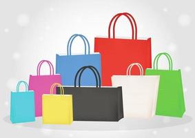 colorful paper bags vector