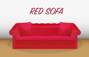 a Red sofa vector