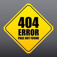 404 error page not found sign vector