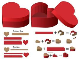 Box packaging die cut template design. 3d mock-up vector