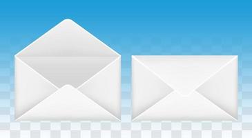 open and close mail envelope icon vector