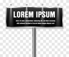 billboard with light on a transparent background vector