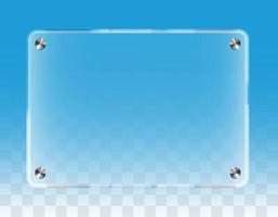 tablero acrílico de pared brillante transparente real vector