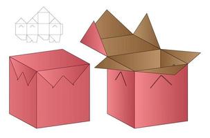 Box packaging die cut template design. 3d mock-up vector