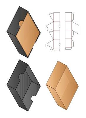 Box packaging die cut template design. 3d mock-up