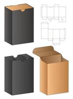 Box packaging die cut template design. 3d mock-up vector