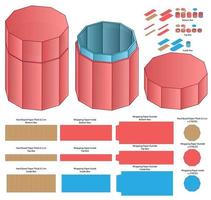 Box packaging die cut template design. 3d mock-up vector