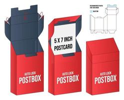 Diseño de plantilla troquelada de embalaje webbox. Maqueta 3d vector