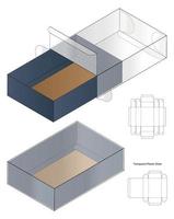 Box packaging die cut template design. 3d mock-up vector