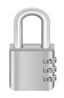 steel master key lock with padlock vector