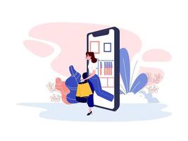 Shopping from App vector